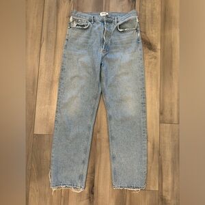 Agolde High Rise Jeans in Classic Blue